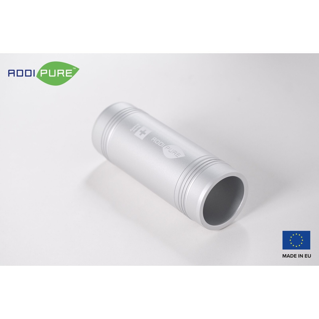 Extraction tube 60*50 for ADDIPURE modular system. For use with BHO Extractor ADDIPURE 50. Capacity 20 g. Aluminium, food grade anodised finish. Swiss quality.