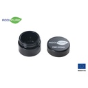 ADDIPURE UV ultraviolet glass jar, 5 ml, black lid, round. Packaging for natural products. Maximum light protection for natural plant products.