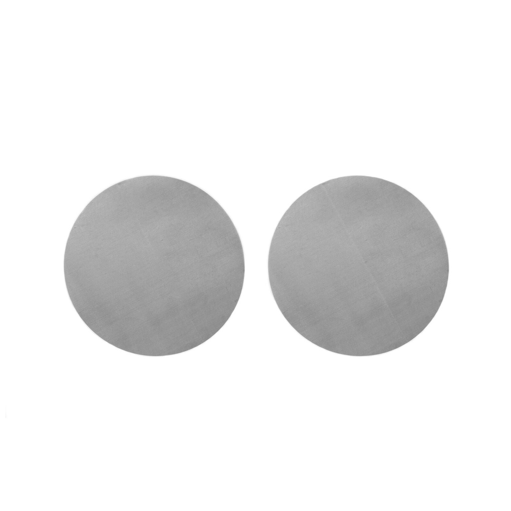 Set of 2 DXQ stainless steel filters, fine mesh (50 µm), diameter: 150 mm. Ideal for oil, BHO and DHO extraction. Compatible with extractors from different manufacturers.