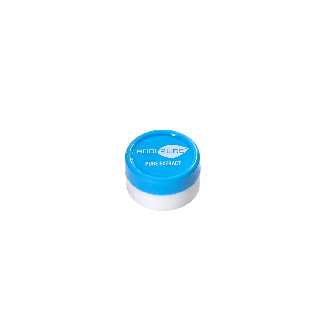 ADDIPURE siliconen potje, 5 ml, blauw, rond. Verpakking voor natuurlijke producten. Voedselveilig. Lekdichtheid.