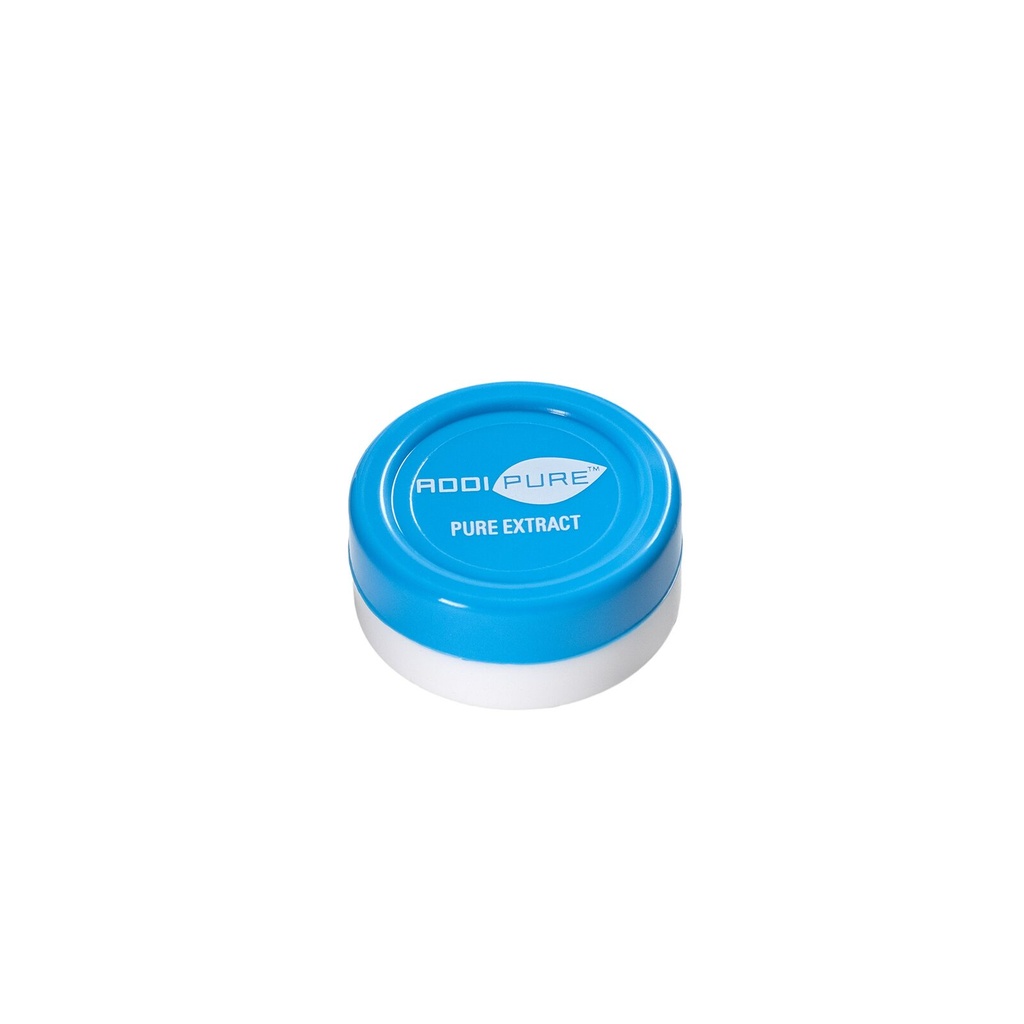 ADDIPURE siliconen potje, 11 ml, blauw, rond. Verpakking voor natuurlijke producten. Voedselveilig. Lekdichtheid.